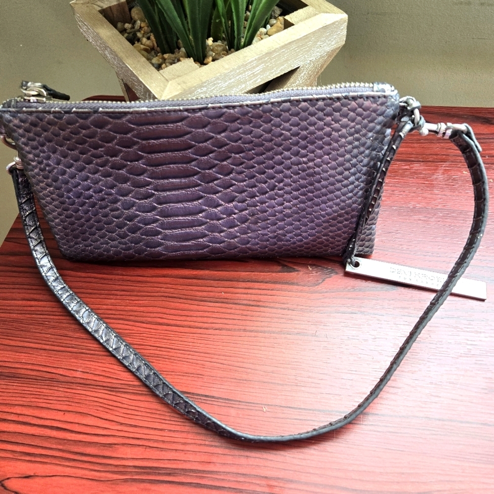 Snakeskin Devi Kroell Clutch/Wristlet Gray